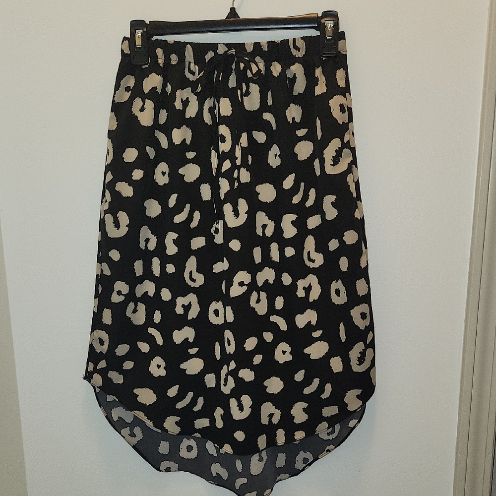 Leopard Print High Low Skirt Shein Sz 8
